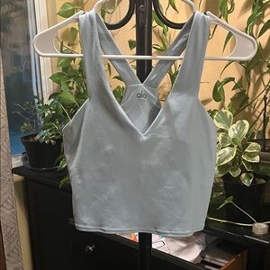 ALO Yoga Sky Blue Cross-Back Top